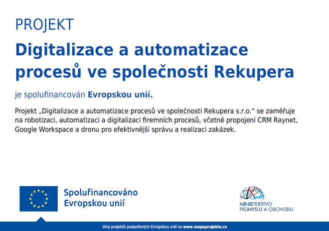 Digitalizace a automatizace procesů ve společnosti Rekupera